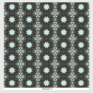 blauwe ster met zwarte rand sticker