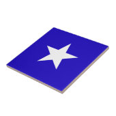 Blauwe ster op witte achtergrond tegeltje (Zijkant)