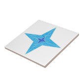 Blauwe ster tegeltje (Zijkant)