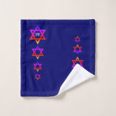 Blauwe ster van David Monogram Bad Handdoek (Wasdoekje)