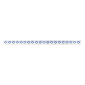 Blauwe ster van David op White Satin Ribbon Lint (Voorkant)