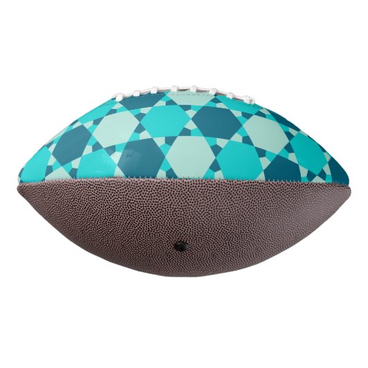 Blauwe ster van David Optical Illusion Pattern American Football (Gedraaid 270)