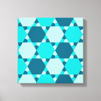 Blauwe ster van David Optical Illusion Pattern