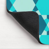 Blauwe ster van David Optical Illusion Pattern Muismat (Hoek)