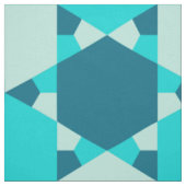 Blauwe ster van David Optical Illusion Pattern Stof (Swatch)