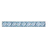 Blauwe ster van David Pattern / Happy Hanukkah Lint (Voorkant)