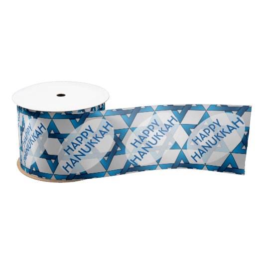 Blauwe ster van David Pattern / Happy Hanukkah Lint (Spoel)