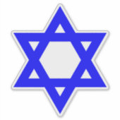 Blauwe ster van David Sticker (Voorkant)