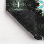 blauwe sterburst geometrisch muismat (Hoek)