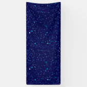 Blauwe sterren 2 spandoek (Verticaal)