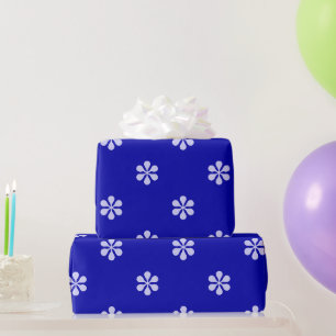 Blauwe sterren eenvoudig minimaal cadeaupapier