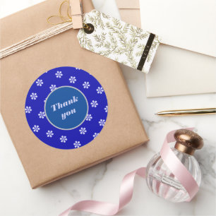 Blauwe sterren eenvoudig minimaal ronde sticker