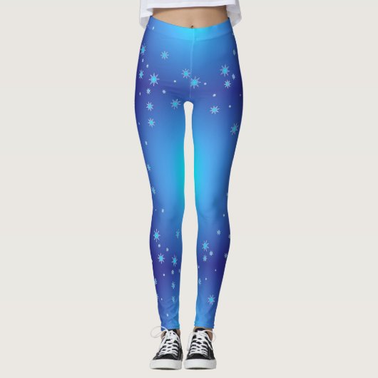 Blauwe sterren Leggings (Voorkant)
