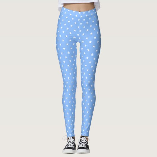 Blauwe sterren Leggings (Voorkant)