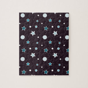Blauwe sterren legpuzzel