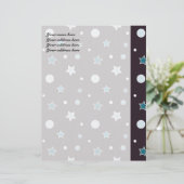 Blauwe sterren persoonlijk briefhoofd (Staand voorkant)