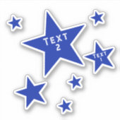 Blauwe sterren sticker (Voorkant)