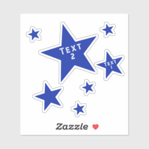 Blauwe sterren sticker
