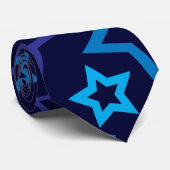 Blauwe sterren stropdas (Opgerold)