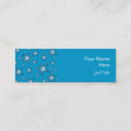 Blauwe sterren visitekaartje zijwitte rok