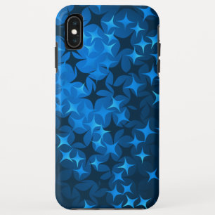 Blauwe Sterrennacht kerst/feestdag iPhone XS Max Hoesje