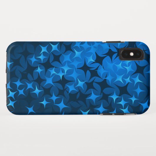 Blauwe Sterrennacht kerst/feestdag Case-Mate iPhone Case (Achterkant (horizontaal))