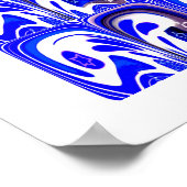 Blauwe sterrenstelsel kunst poster (Hoek)
