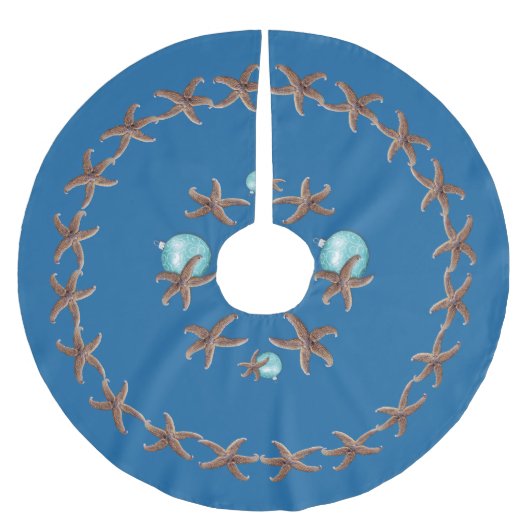 Blauwe stervis met kerstboomrok kerstboom rok (Voorkant)
