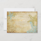 BLAUWE STERVORMIGE HUWELIJKSUITNODIGINGEN UIT HET RSVP KAARTJE (Achterkant)