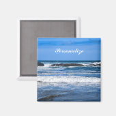 Blauwe Stille Oceaan met naam Magneet (Voorkant / Achterkant)