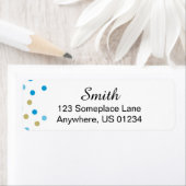 Blauwe stip adreslabels etiket (Insitu)