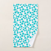Blauwe stip bad handdoek (Handdoek)