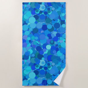 blauwe stip confetti - badhanddoek