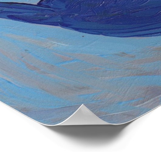 Blauwe stip poster (Hoek)