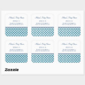Blauwe Stippen Baby shower Favor Stickers (Vel)