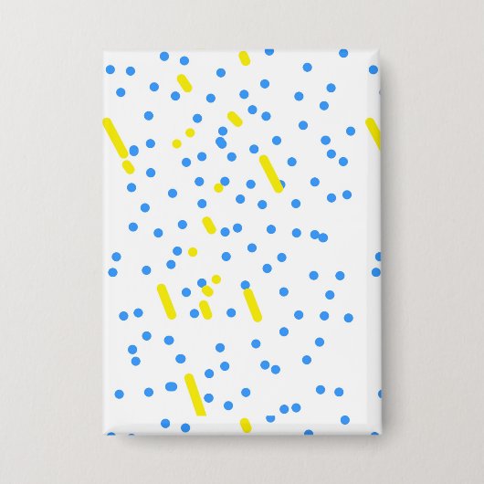 Blauwe Stippen Button (Voorkant)