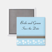 Blauwe Stippen en strepen Magneet (Voorkant / Achterkant)