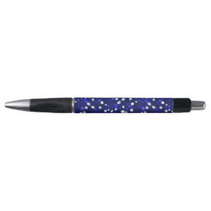 Blauwe Stippen Meerkleurig Pret Geometrisch Ontwer Pen