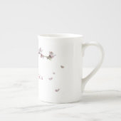 blauwe stippen porselein kop (Rechts)