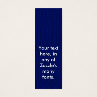 Blauwe stockinette mini visitekaartjes