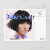 Blauwe stoelenkaart briefkaart (Achterkant)