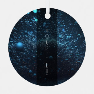 Blauwe Stof Explosie Metalen Ornament