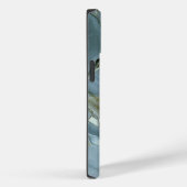 Blauwe stone marmer Case-Mate iPhone case (Achterkant / Rechts)