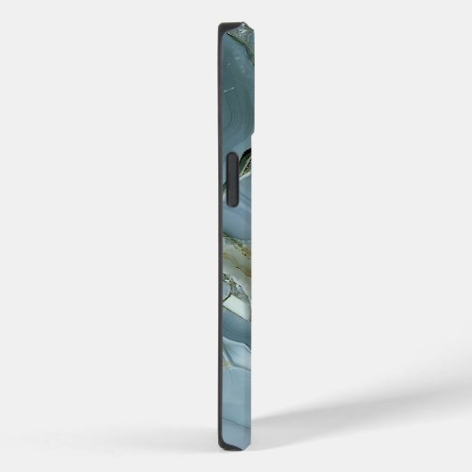 Blauwe stone marmer Case-Mate iPhone case (Achterkant / Rechts)