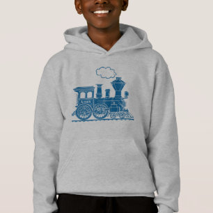 Blauwe stoomlocomotief jouw naam