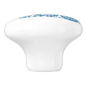 Blauwe stoomtrein aangepaste deurknop keramische knop (Zijkant)