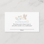 Blauwe Stork Luier Raffle insert kaart (Voorkant)