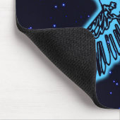 Blauwe stralen op sterren muismat (Hoek)