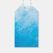 Blauwe strand Waves & Starfish Cadeaulabel (Achterkant)