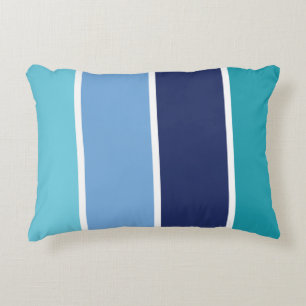 Blauwe streep accent kussen
